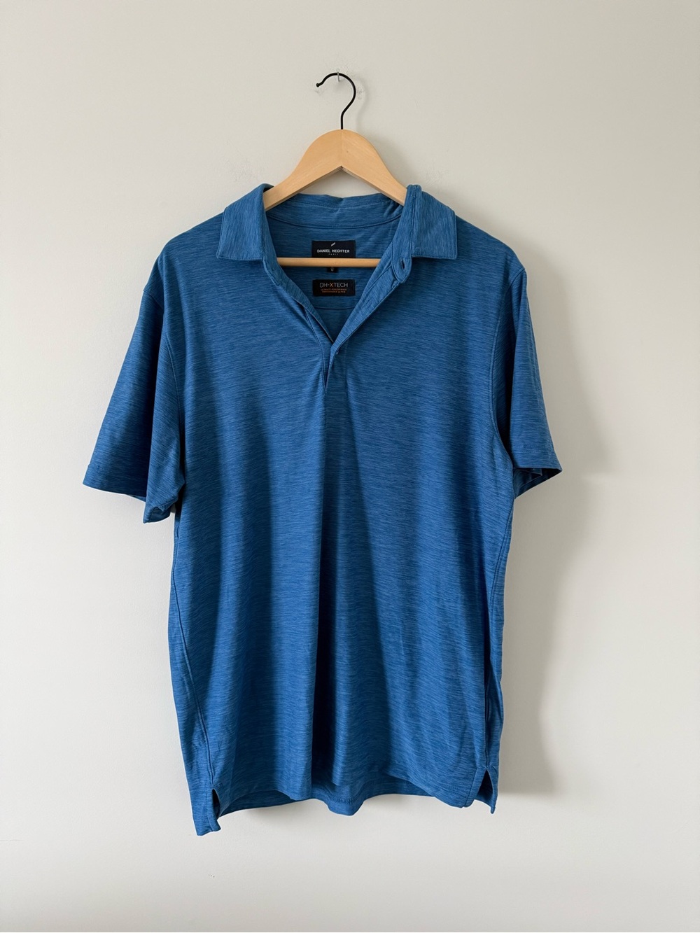 Daniel Hechter Men's Heathered Blue Polo